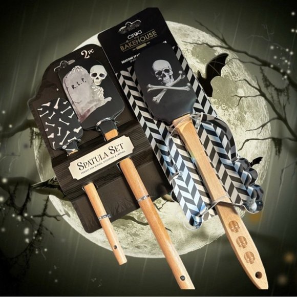 Ciroa Halloween Set Silicone Spatula Crossbones Graveyard...